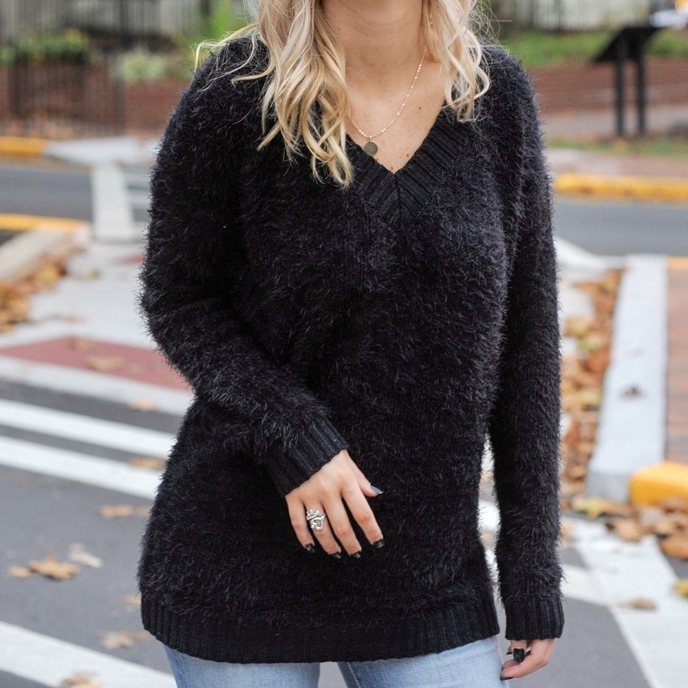 Eyelash Couture Black sweater